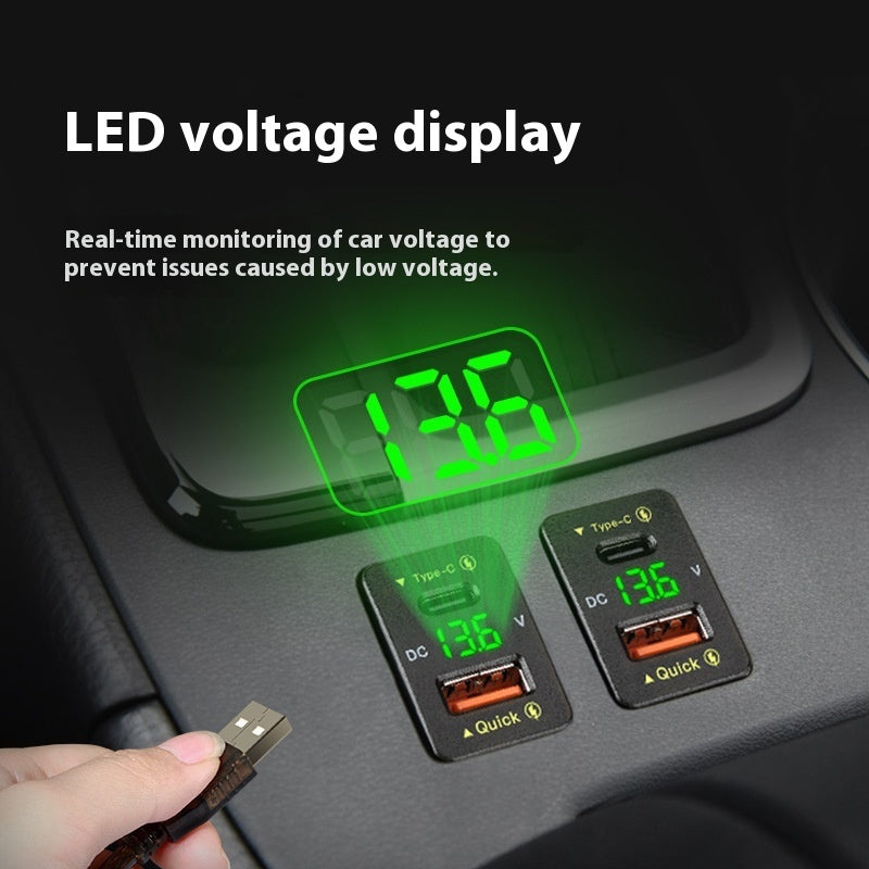 48W Fast Charge QC30 Car Modification Mobile Phone Charger