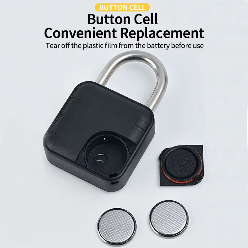 Smart Biometric Fingerprint Keyless Door Lock Portable Anti-Theft USB Rechargeable Security Padlock for Luggage Case Drawer