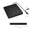 External DVD RW Drive USB 3.0 Type C 2 in 1 Interface Slim DVD CD Writer Burner Reader Player Optical Drive for Laptop PC