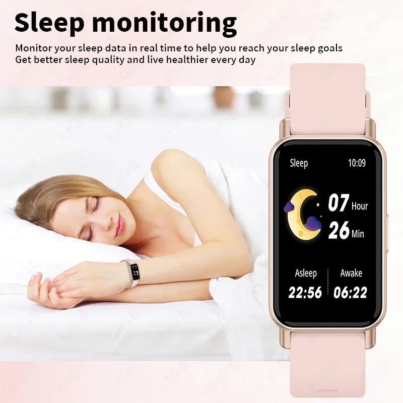 Smart Watch Women Full Touch Screen Health Monitor IP68 Waterproof Sports Fitness Tracker Smartwatch Woman Bracelet Watches