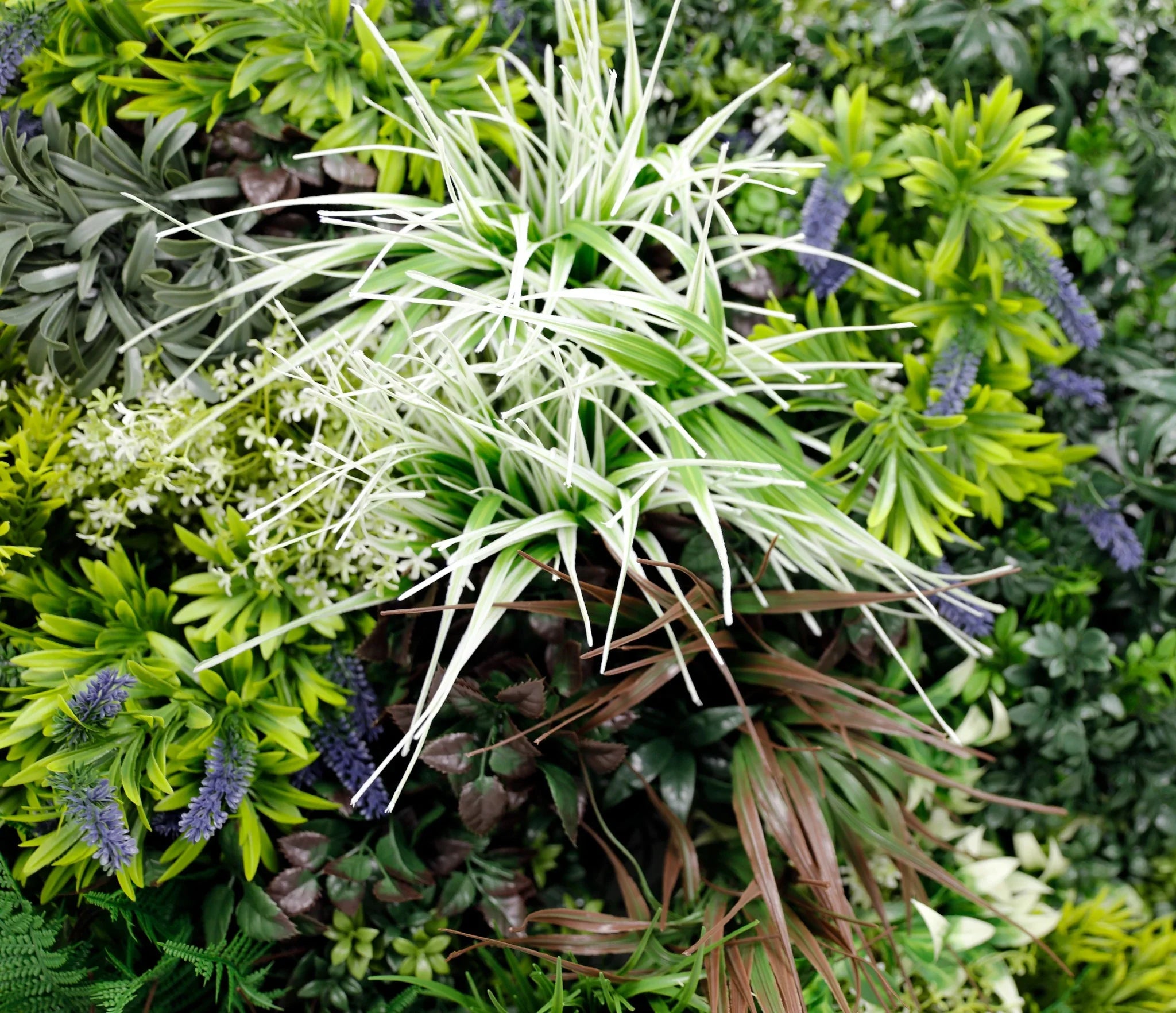 Tropical Forest Artificial Vertical Garden / Green Wall Panel 35" x 35" UV Resistant (Fire Retardant)