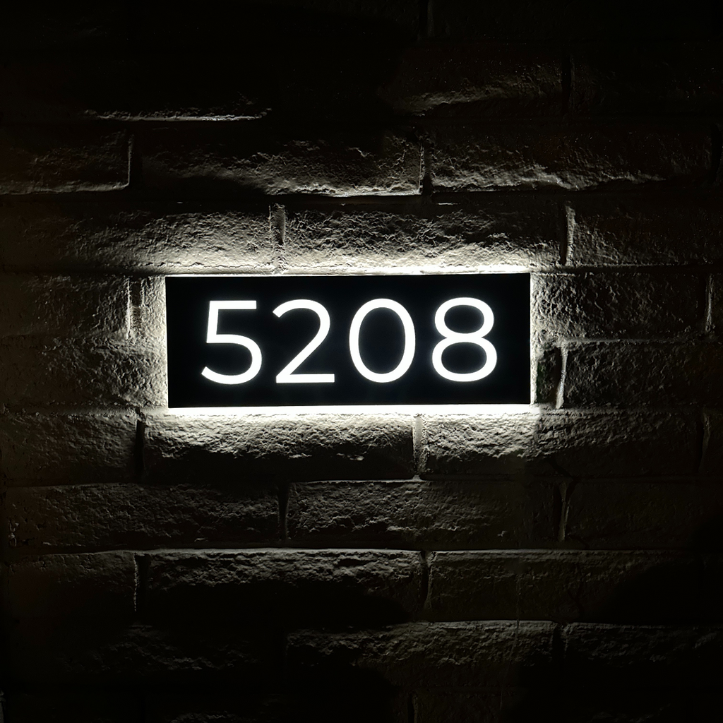 Metal Backlit House Address Plaque