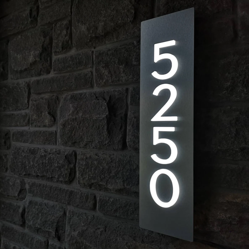 3D Acrylic Metal Backlit House Numbers