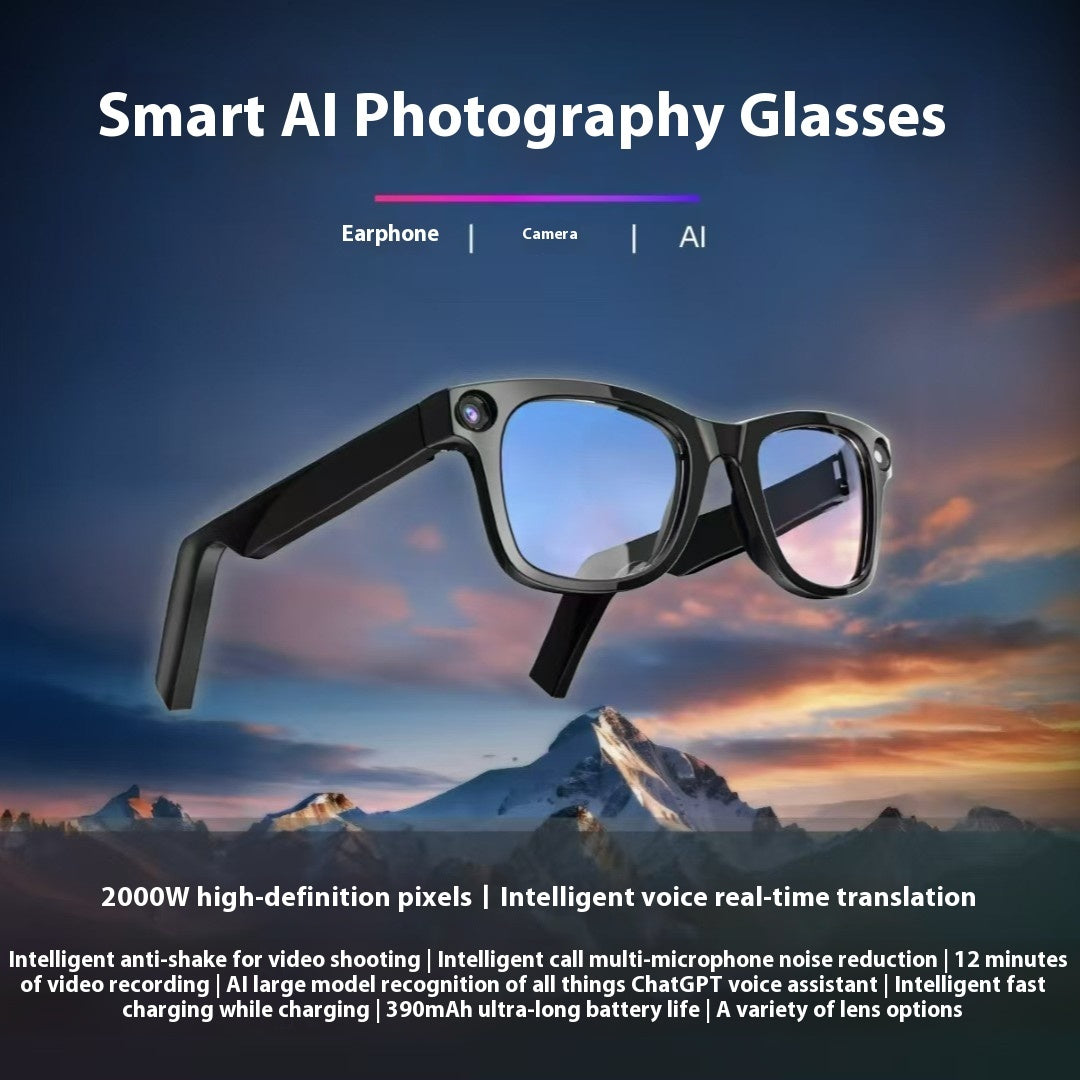 AI Smart Glasses Camera HD Anti-shake Shooting HD Video