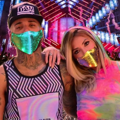 Ultra LED Light Up Face Mask Flowart