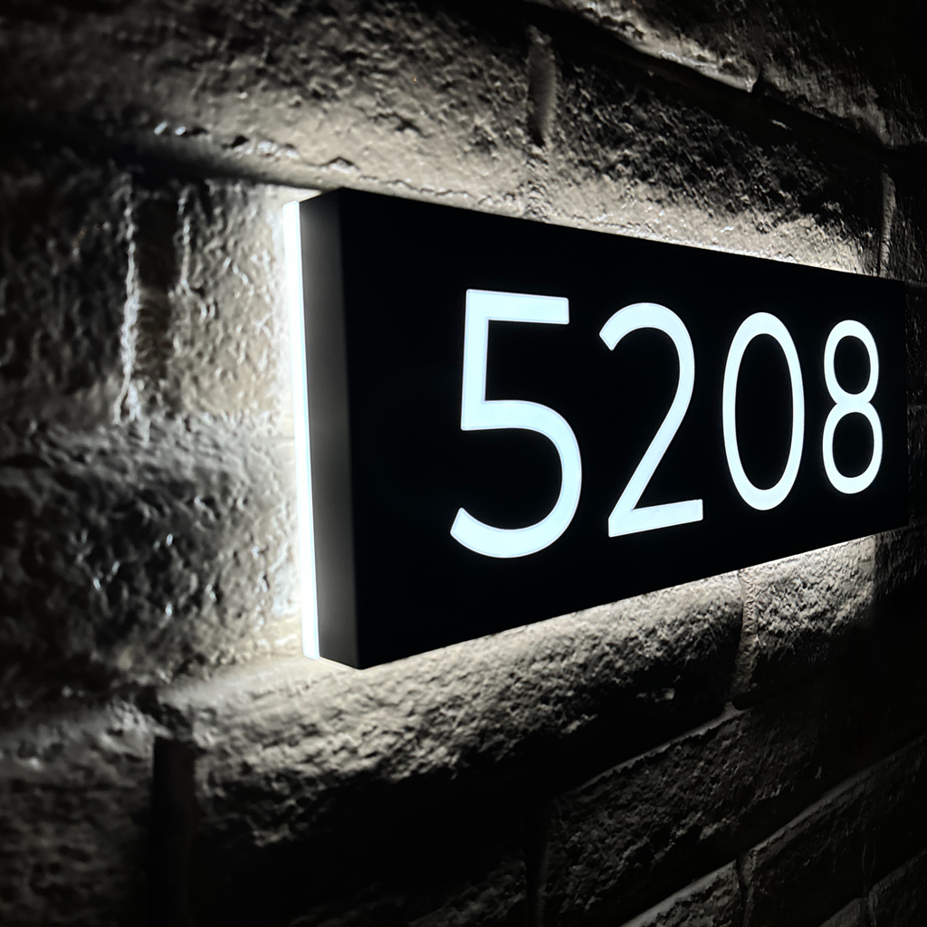 Metal Backlit House Address Plaque