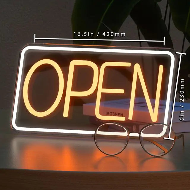 Retail LED Neon Store Open Sign Light For Storefront Businesses