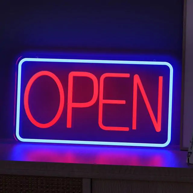 Retail LED Neon Store Open Sign Light For Storefront Businesses
