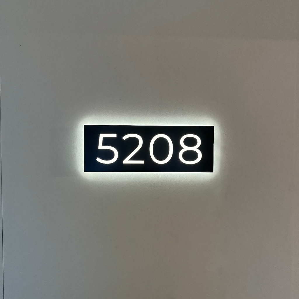 Metal Backlit House Address Plaque