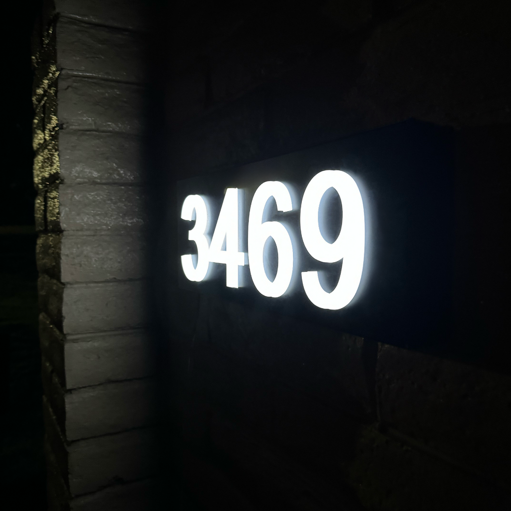 3D Acrylic Metal Backlit House Numbers