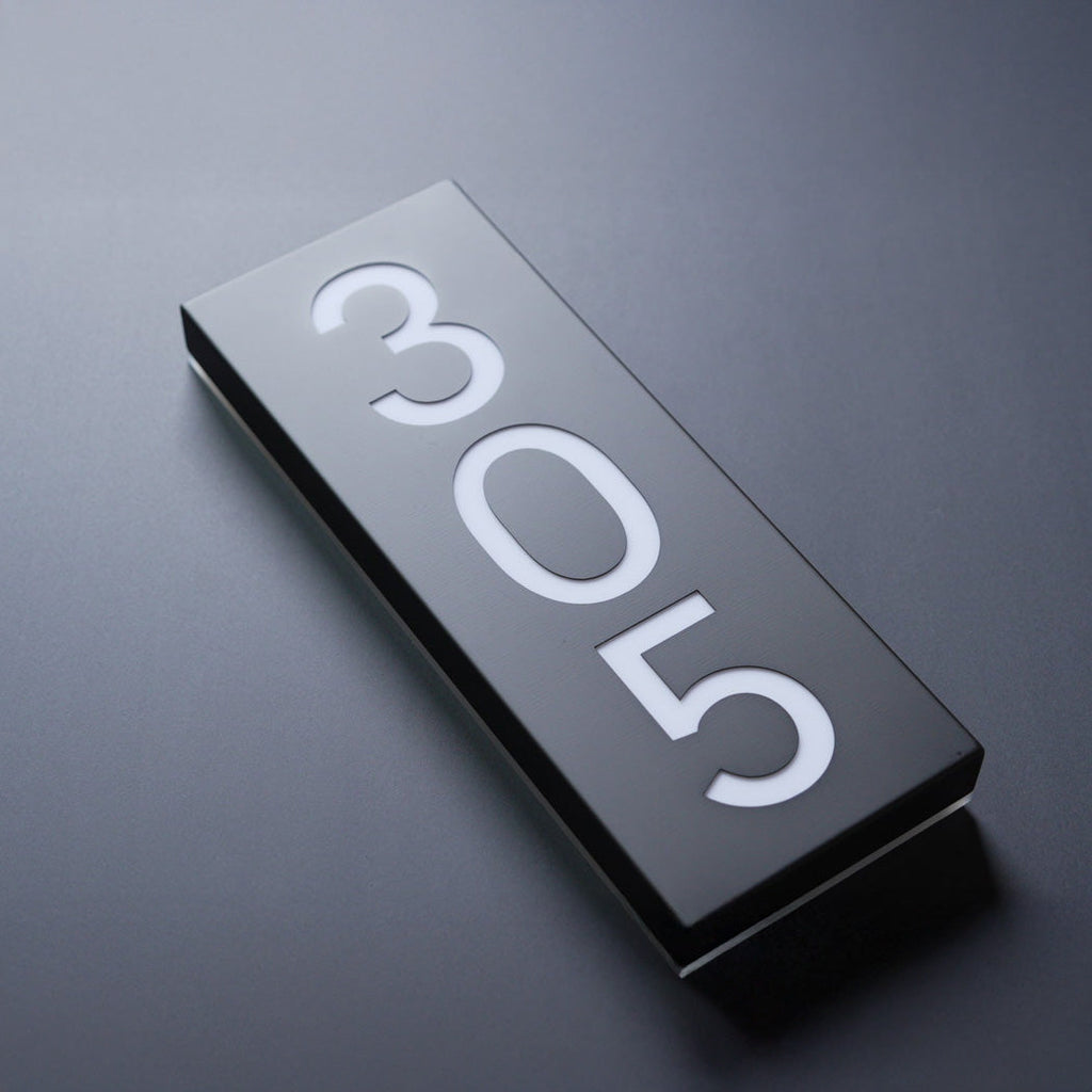 Metal Backlit House Address Plaque