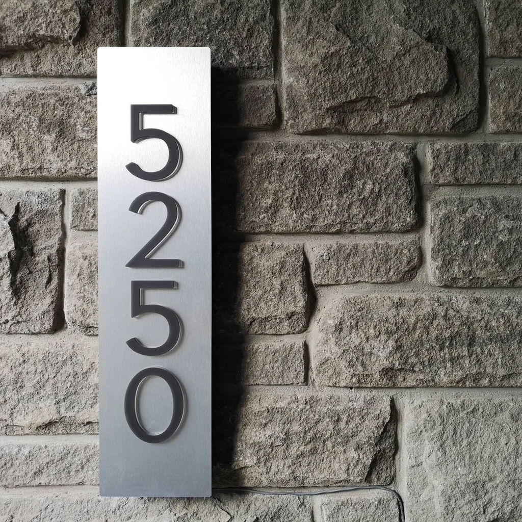 3D Acrylic Metal Backlit House Numbers