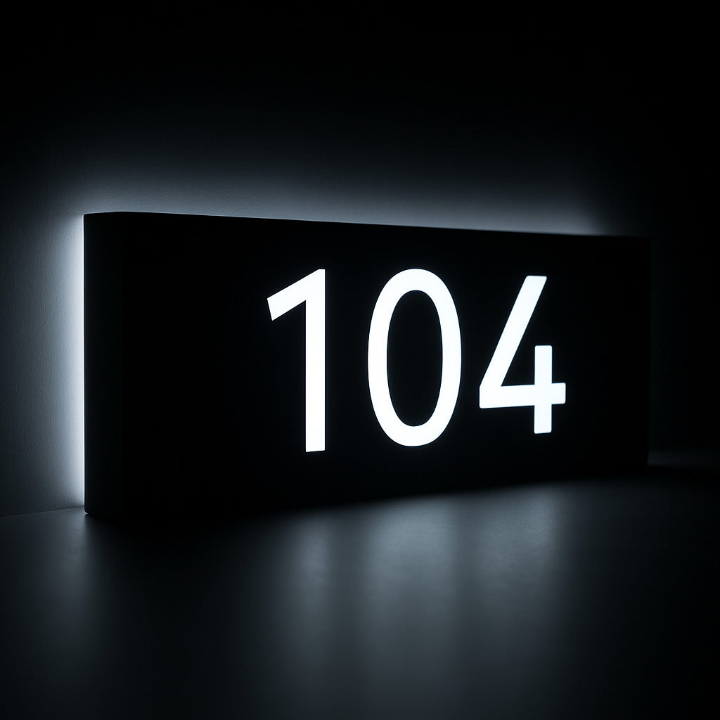 Metal Backlit House Address Plaque