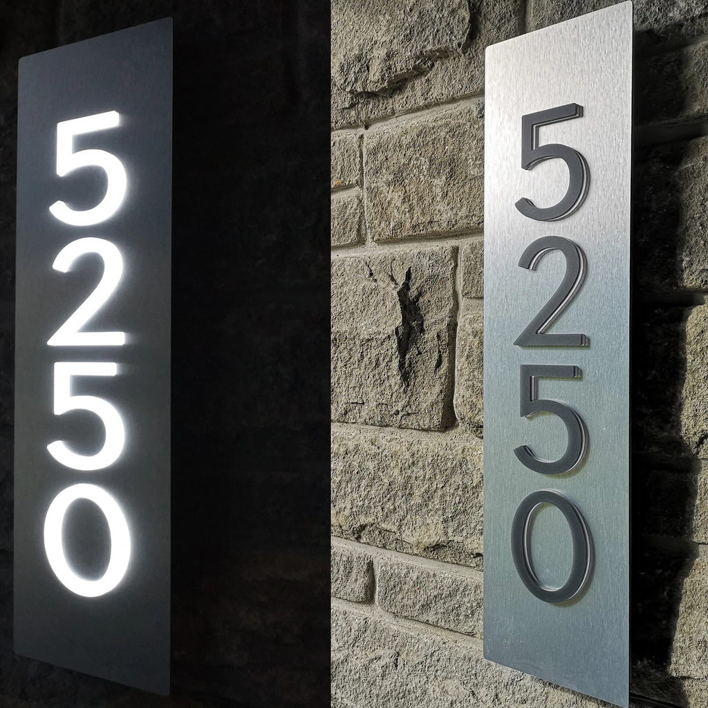 3D Acrylic Metal Backlit House Numbers