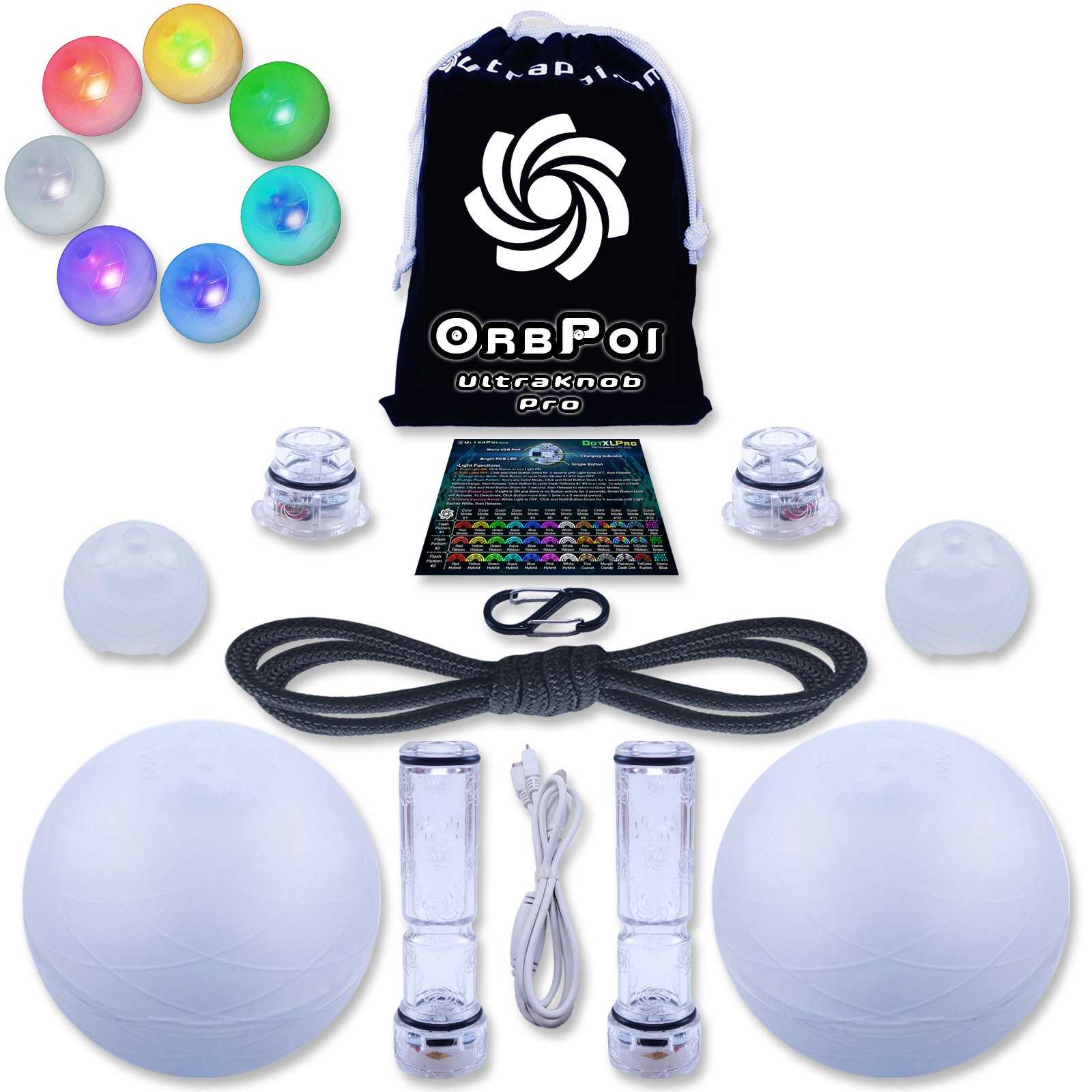 OrbPoi LED Contact Poi Flowart