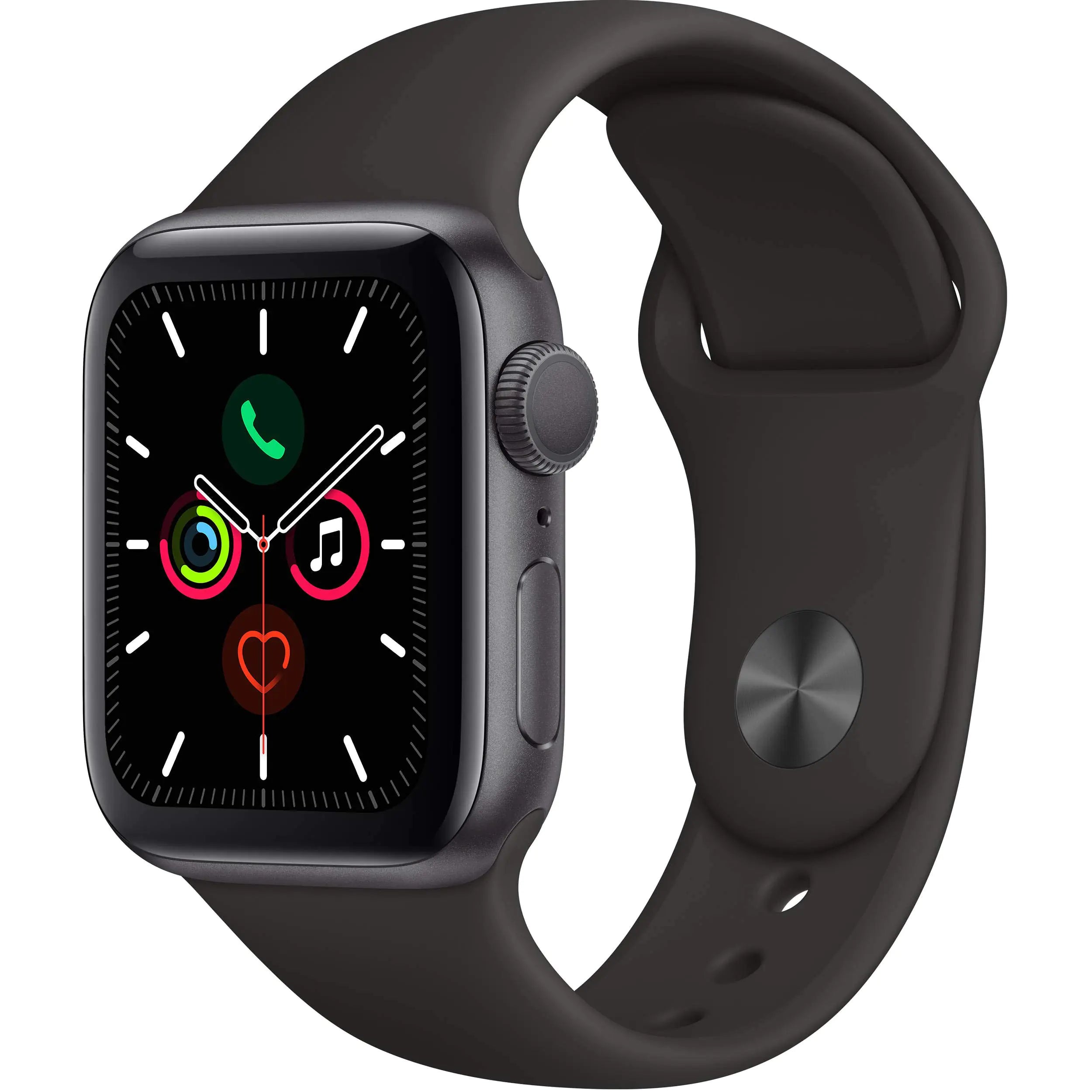 Apple Watch Series 4 (GPS 44MM) - Space Gray Aluminum Case with Black Sport Band (Renewed)
