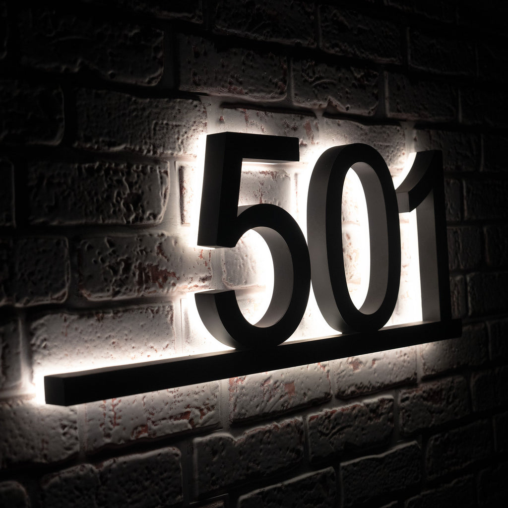 Backlit House Numbers – Underline Edition