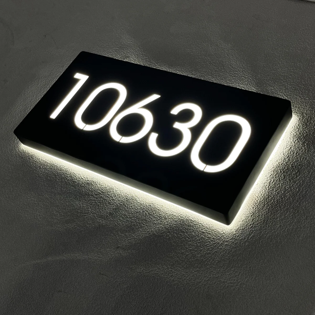 Metal Backlit House Address Plaque