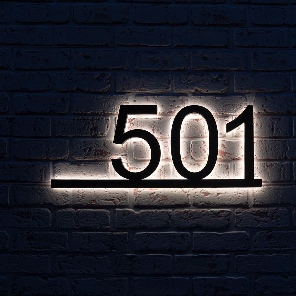 Backlit House Numbers – Underline Edition