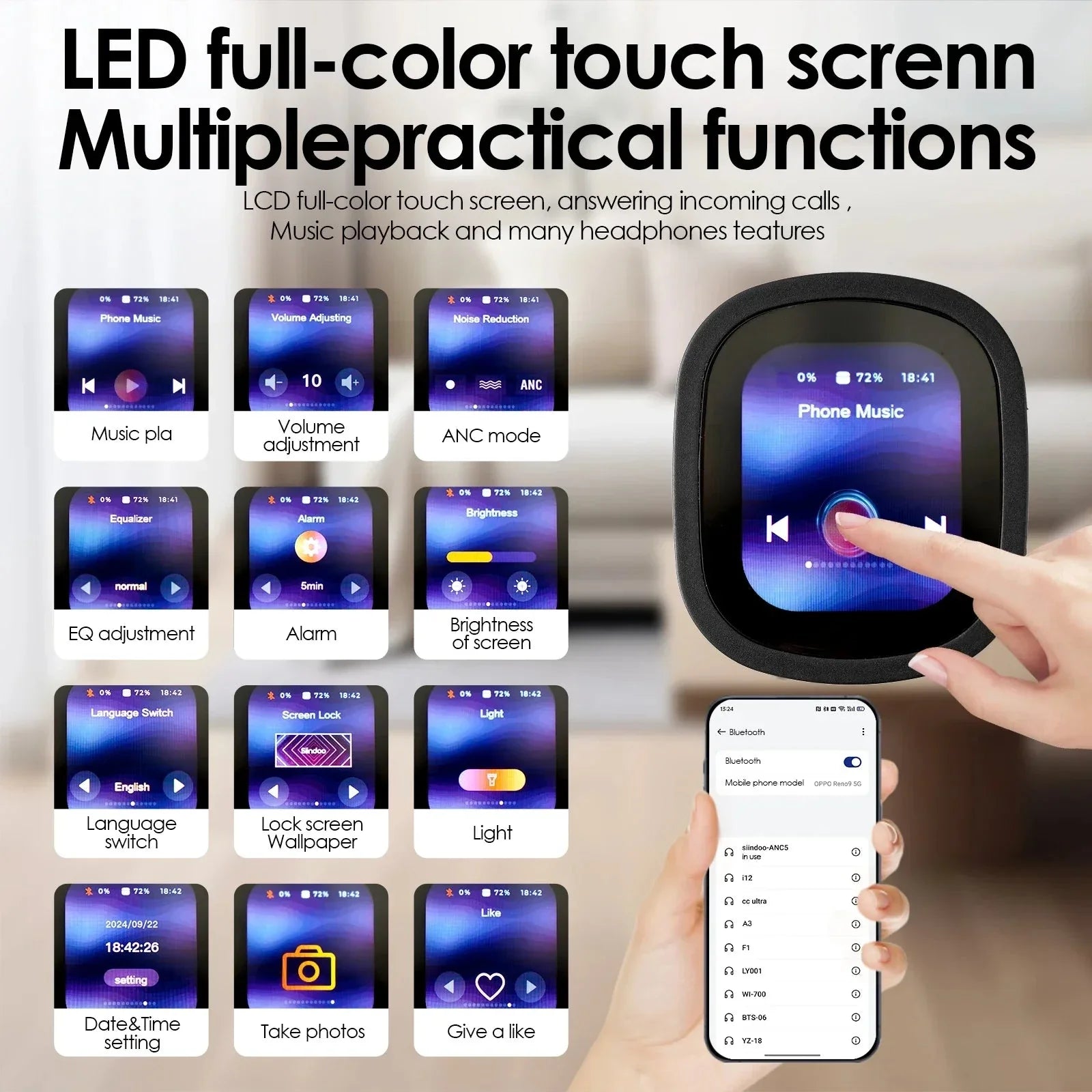 Smart Echo X1 Noise Cancelling Bluetooth Headphones