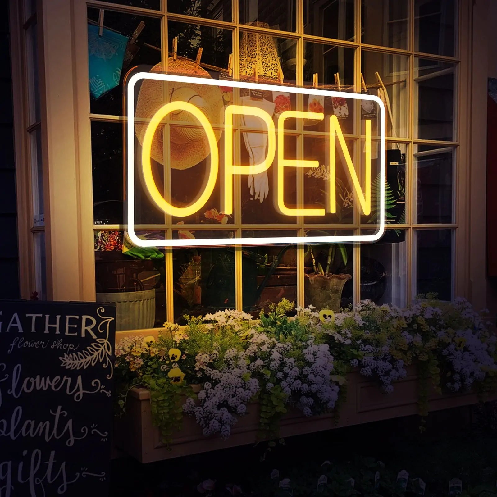Retail LED Neon Store Open Sign Light For Storefront Businesses